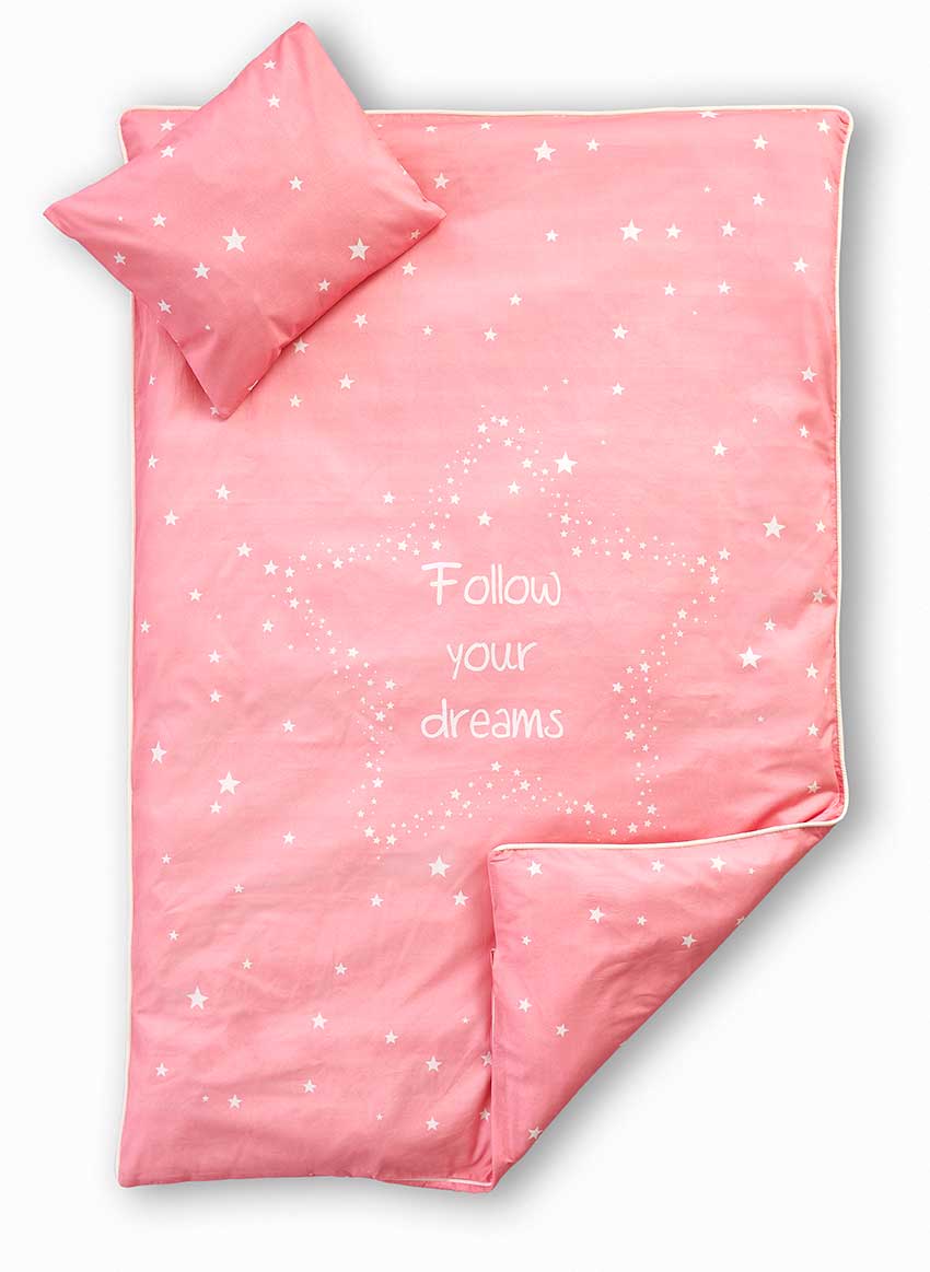 Follow Your Dreams Pink Kids Nevresim Takımı