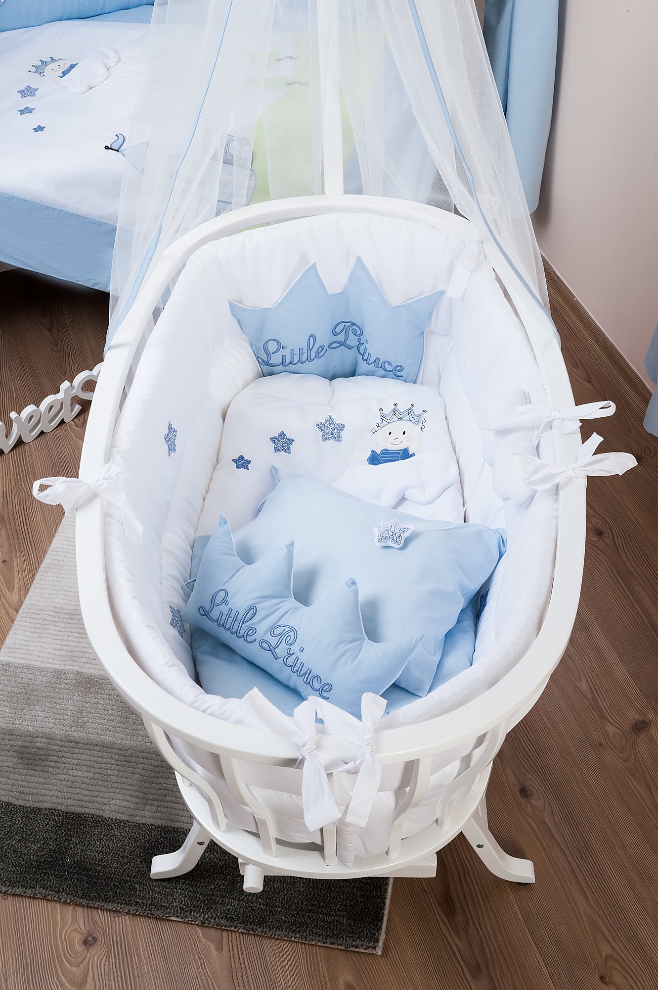 Little Prince Beyaz Beşik Seti