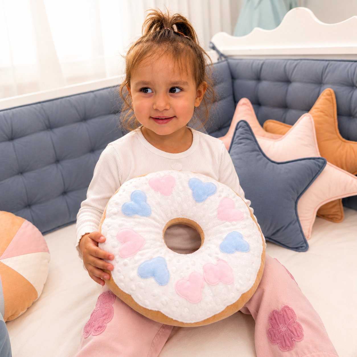 Aybi Baby Sweet Bunny Days Donut Pillow                           bebek& çocuk odası dekoratif yastik